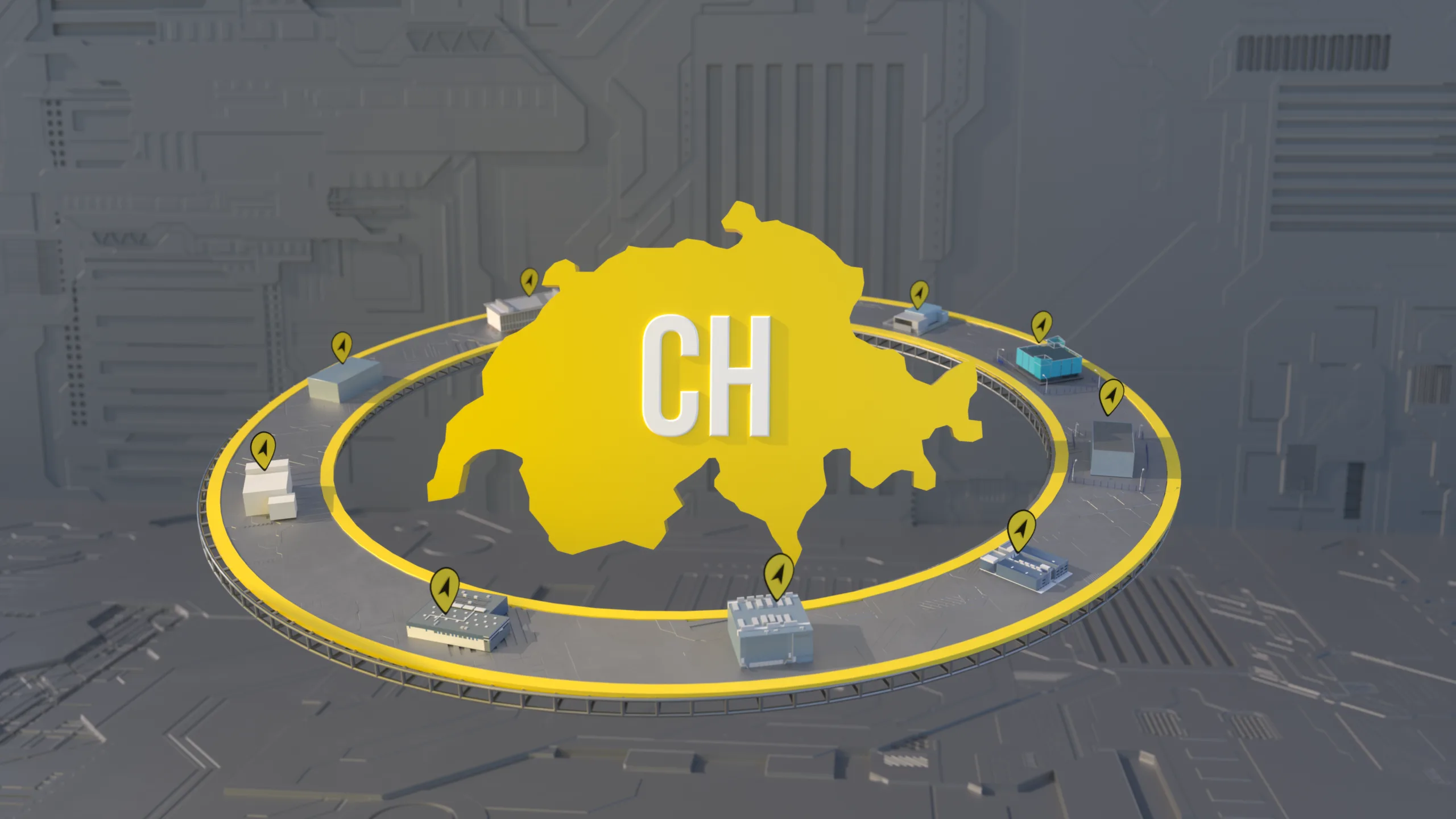 Visualisierung des NorthC Datacenter-Netzwerks in der Schweiz