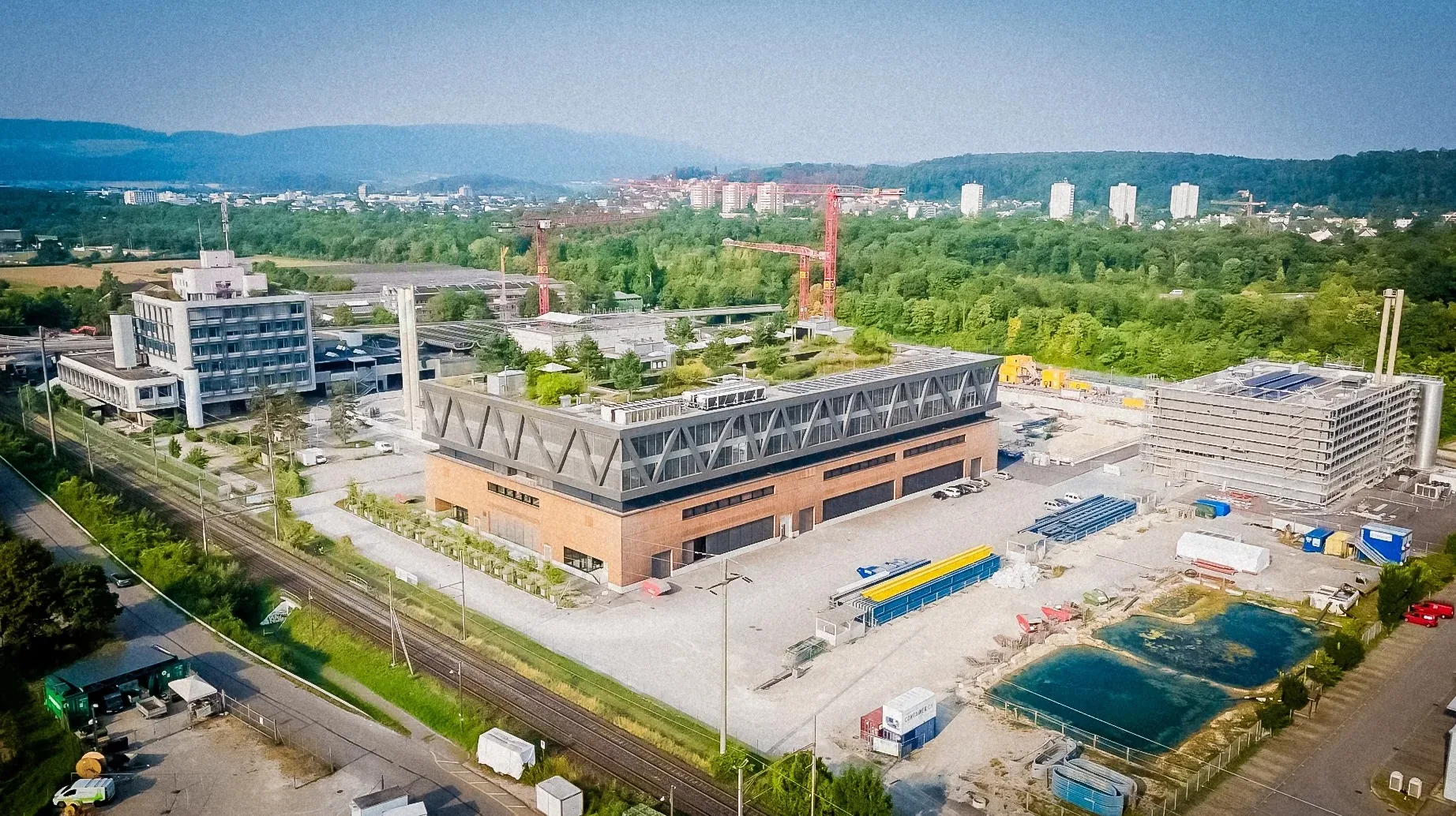 Luftaufnahme Rechenzentrum Arlesheim (Basel)